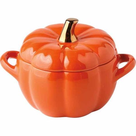 Crofton Pumpkin Casserole Dishes are Back at Aldi Pumpkin Pottery, Pumpkin Casserole, Pumpkin Bowl, Pumpkin Cups, Pumpkin Bowls, Baking Bowl, Soup Bowls With Handles, Steamed Eggs, Egg Bowl