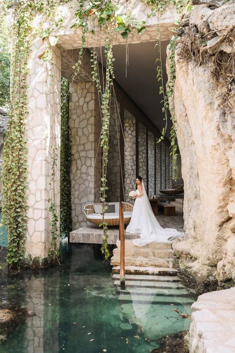 Wedding In Hotel, Mexico Wedding Dress, Brazilian Wedding, Tropical Wedding Dresses, Xcaret Mexico, Cancun Destination Wedding, Dreams Tulum, Mexico Wedding Venue, Getaway Wedding