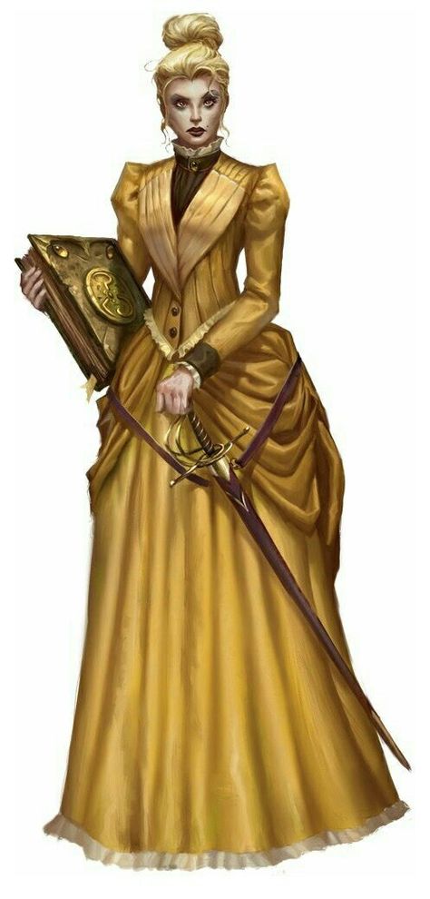 Female Human Hastur following Aristocrat - Pathfinder PFRPG DND D&D d20 fantasy Female Investigator, Dnd Wizard, Female Character Concept, Dungeons And Dragons Characters, Female Human, Fantasy Rpg, Fantasy Inspiration, Medieval Fantasy, Dieselpunk