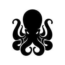 Octopus Art Illustration, Octopus Outline, Octopus Vector, Octopus Logo, Kraken Logo, Octopus Decor, Octopus Illustration, Octopus Tattoo Design, Silhouette Tattoos