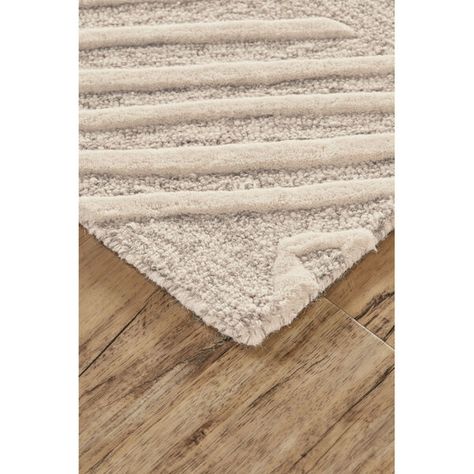 Enzo Minimalist Maze Wool Ivory Tan Rectangular: 8 Ft. x 11 Ft. Area Rug Organic Patterns, Feizy Rugs, Tan Rug, Shaped Rug, Organic Pattern, Chic Pattern, Nature Inspired Design, White Rug, Accent Rugs