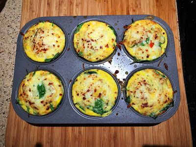 I have seen them made in normal sized muffin pans and have always thought those were cute for kids, but were far to small or a serving for me to keep me from getting hungry before lunch.  Then I found jumbo muffin pans and decided these would be the perfect way to create a 1 cup serving size breakfast egg cup that can contain any veggies, meats and or cheeses that I choose to add. Breakfast Muffin Tins, Jumbo Muffin Pan Recipes, Camping Ideas Food, Muffin Tin Breakfast, Easy Camping Breakfast, Muffin Top Pan, Egg Substitutes, Baked Egg Cups, Breakfast Egg Muffins