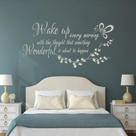 Bedroom Wall Stickers, Inspirational Quotes Decals, Dandelion Wall Decal, Wall Transfers, Wall Quotes Bedroom, Bedroom Stickers, Bedroom Quotes, Bedroom Decals, Custom Wall Decals