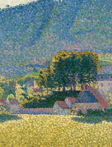 signac, paul comblat-le-ch ||| landscape ||| sotheby's n09430lot5xd8jen Paul Signac, Artist Aesthetic, Art Diary, Owl Painting, Post Impressionism, Landscape Artist, Textured Wall Art, Textured Wall, Cool Paintings