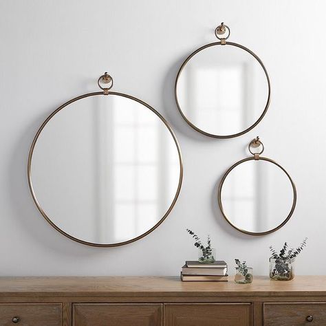 Looking good, times three. Add interest and function to your entryway with a collage of our Thomas Mirrors. . . . . . #interiordesign # interiorinspo #howyouhome #homedecor #entryway #mirrors #mirror #minimalist #modern #mystyle #homeaccessories Entryway Mirrors, Mirror Minimalist, Bedroom Decor On A Budget, Floor Length Mirror, Basement Living Rooms, Entryway Mirror, Length Mirror, Round Mirror, Trendy Home