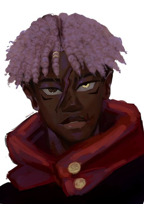 Black Anime Characters Dreads, Black Dreads, Brothers Art, Black Anime Guy, Mythical Creatures Fantasy, Fire Emblem Characters, Black Cartoon Characters, Yuji Itadori, Dope Cartoon Art