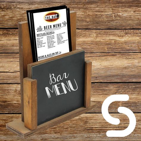 Menu Holders for Tables – Smart Hospitality Supplies Diy Menu Holder, Beer Factory, Beer Menu, Menu Holders, Restaurant Owner, Food Options, Bar Menu, Beer Bar, Restaurant Decor