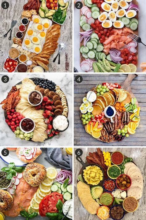 Breakfast Board Ideas, Christmas Brunch Menu, Brunch Mesa, Breakfast Brunch Party, Breakfast Presentation, Breakfast Picnic, Fathers Day Brunch, Fest Mad, Fun Breakfast