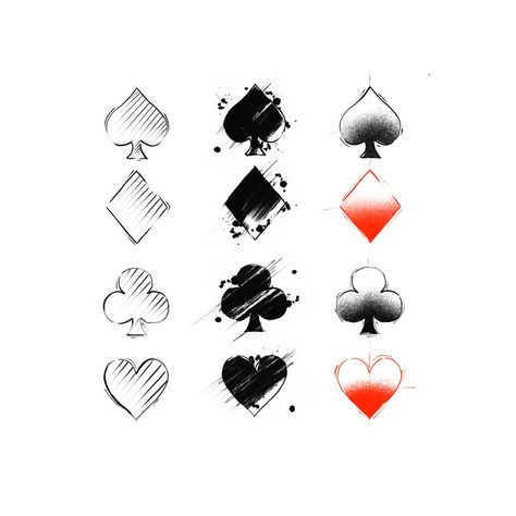 Poker Card Symbols, Poker Inspired Tattoo, Cards Symbols Tattoo, Ace Of Spades Finger Tattoo, Card Symbol Tattoo, Card Suits Tattoo, Card Suit Tattoo, Suits Tattoo, Clubs Tattoo