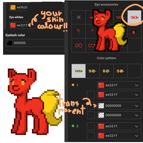 Pony Town Face Tutorial, Pony Town Wings On Head, Ponytown Eyes Tutorial, Apple Jack Pony Town, Pony Town Eyes Tutorial, Pony Town Shading Tutorial, Ponytown Eyes Ideas, Pony Town Tips, Pony Town Pony Ideas