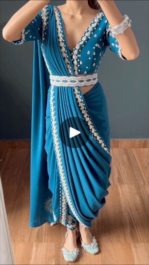 156K views · 2.3K reactions | Dhoti Sari Drape 💙 #saree #ootd #fashion #blue | Monalisha | Monalisha · Original audio Dhoti Sari, Scarf Hacks, Dhoti Saree, Drape Saree, Ootd Fashion, Saree, Ootd, Audio, The Originals