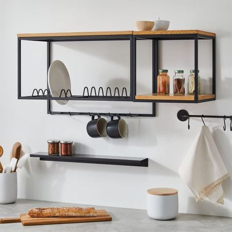 House and Components | Family Handyman Modern Wall Shelf, Pot Rack Hanging, Metal Wall Shelves, Tier Shelf, Cube Shelves, Modular Walls, Modular Shelving, Dish Rack, Rack Shelf