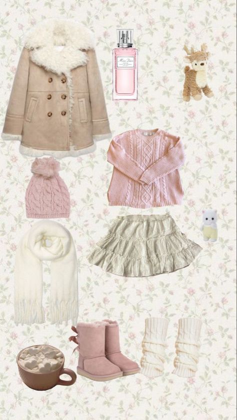 winter outfit, winter, christmas, pink , coquette?, outfits Christmas Outfit Aesthetic, Coquette Outfits, Cheonan, Girly Fits, Christmas Pink, Pink Coquette, Kawaii Fashion Outfits, Cute Winter Outfits, Princess Outfits