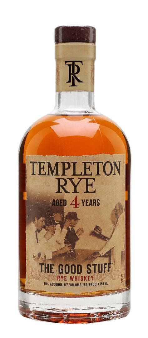 TEMPLETON RYE 4 YEAR OLD, Indiana, USA Easy Bar, Speak Easy, Bottle Designs, Rye Bourbon, Bar Essentials, Cocktail Mixers, Alcohol Bottles, Rye Whiskey, Adult Beverages