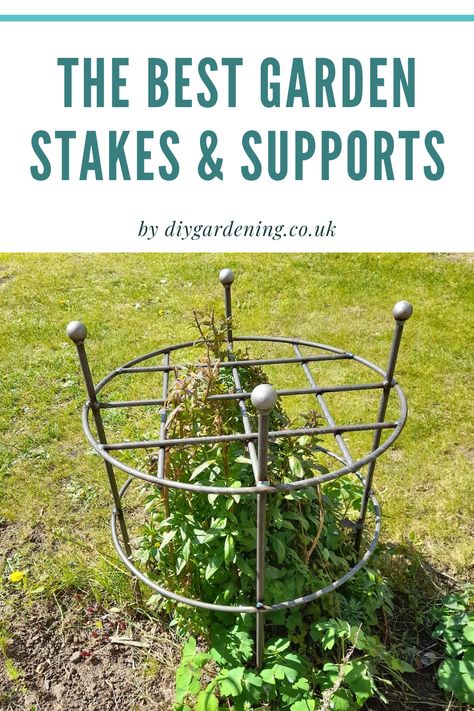 Peony Stakes Diy, Dahlia Supports Diy, Peony Cages Diy, Diy Peony Support, Hydrangea Support Ideas, Supporting Dahlias, Diy Plant Support Ideas, Flower Support Ideas, Peony Support Ideas Diy