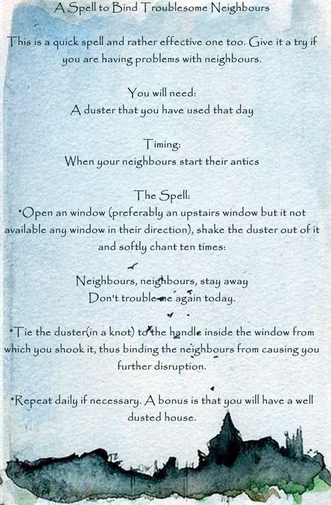 Bad Neighbor Spell, Spells For Bad Neighbors, Spell To Make Neighbors Move, Annoying Neighbor Spell, Get Rid Of Bad Neighbor Spell, Spells To Get Rid Of Bad Neighbors, Spell To Get Rid Of Neighbor, Spell To Quiet Noisy Neighbors, Spell For Annoying Neighbors