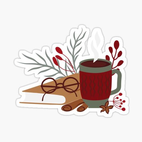 December Stickers, Xmas Stickers, Bts School, Bookish Stickers, Xmas Sticker, Coffee Christmas, Alphabet Style, Holiday Stickers, Christmas Vibes