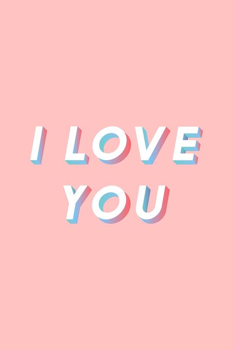 I love you lettering word art 3d isometric font typography | free image by rawpixel.com / Wit I Love You Typography, 3d Gradient, I Love You Lettering, Italic Font, 3d Isometric, About Heart, Image Font, Font Typography, Art 3d