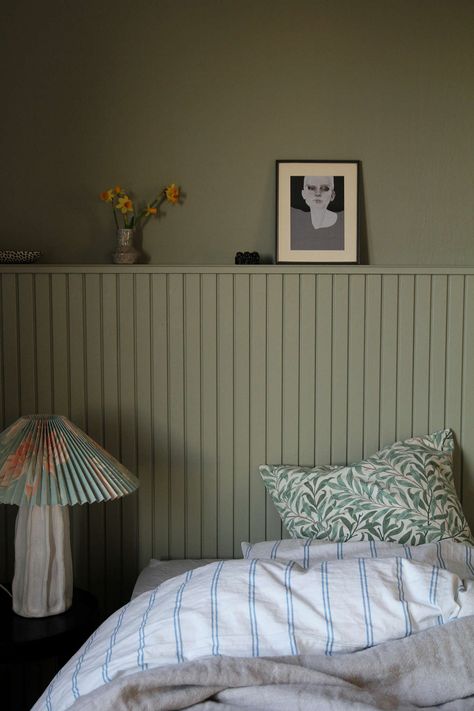 DIY Paneled Wood Headboard: A Finnish Blogger’s Clever Bedroom Upgrade