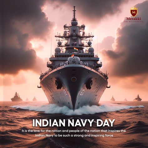 A salute to our Naval force, the defenders of our oceans. Happy Indian Navy Day! #MerakkiTheWellnessCo #IndianNavyDay #NavyDay #NavyDay2023 #IndianNavy #NavalForces #IndianArmy Navy Day Indian, Indian Navy Day Poster, Indian Navy Day Creative Ads, Dot Animation, Indian Navy Ships, Embossing Art, Indian Navy Day, Army Wallpapers, Black Song