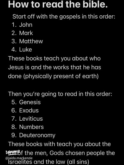 How to read the bible: | Gallery posted by J | Lemon8 Bible Break Down, How To Properly Read The Bible, Best Way To Read The Whole Bible, What Books Of The Bible To Read First, How To Read The Bible And Understand It, Where Should I Start Reading The Bible, How To Read Your Bible, How To Read The Bible In Order, Best Way To Read The Bible