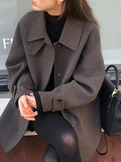 pea coat, jacket outfit, coat jackets women, coats brown, fall outfit inspo, fashion fits, fashion classy, coats, fashion trends, fashion styles, oversize, fall style, coats for winter, short coats outfit, #ad Pea Coat Outfits Women, Pea Coat Outfits, Pea Coat Outfit, Masc Outfits, Streetwear Korean, Streetwear Chic, Cozy Coats, Loose Coats, Coat Outfit