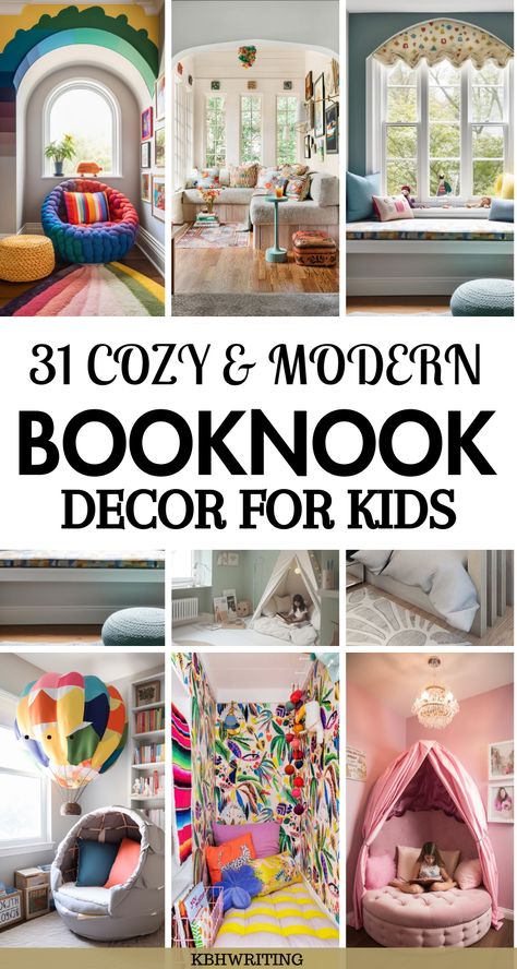 Create a cozy reading haven for kids with these 30 small book nook ideas! From snug corners to imaginative spaces, these inspirations offer charming and inviting setups, perfect for fostering a love for reading and imagination. #KidsBookNook #ReadingCorner Small Book Nook, Reading Nooks For Kids, Kids Reading Area, Toddler Reading Nooks, Book Nook Ideas, Girls Reading Nook, Cozy Book Nook, Book Nook Kids, Cozy Window Nook