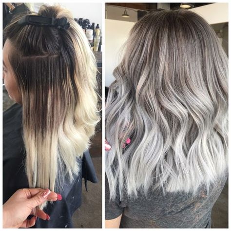 Platinový Blond, Color Melting Hair, Cool Blonde Hair Colour, Colour Hair, Cool Blonde Hair, Balayage Blonde, Silver Blonde, Ash Blonde Hair, Ombré Hair