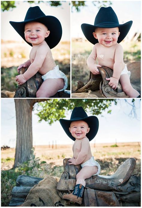 3 Month Old Cowboy Pictures, Western Half Birthday, Cowboy Milestone Pictures, Western 1 Year Photos, Cowboy Photoshoot Baby Boy, Western Milestone Pictures, My First Rodeo Birthday Pictures, 1st Birthday Cowboy Pictures, Western 6 Month Baby Picture Ideas