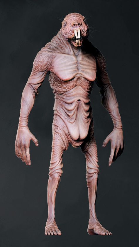 ArtStation - Naked Mole-Rat Man Mole Rat, Zbrush, Mole, Photoshop