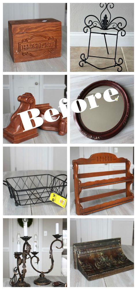 Repurposed Items Upcycling, Diy Repurposed Items, Thrift Store Diy Projects, Thrift Store Upcycle, Antique Booth Ideas, Thrift Store Makeover, Thrift Store Diy, Flea Market Flip, Bookcase Decor