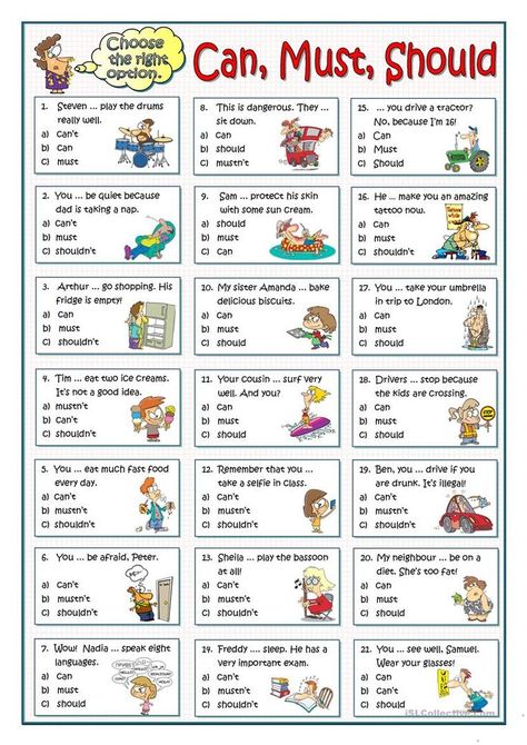 Verbs Activities, Modal Verbs, Verb Worksheets, English Grammar Worksheets, Conversational English, English Lessons For Kids, Grammar Worksheets, English As A Second Language, Language Study