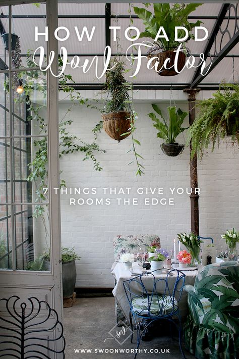 How to Add Wow Factor to Your Rooms Eclectic Decor Inspiration, Interior Tips, Roof Ideas, Elegant Bohemian, Interior Decorating Tips, Bright Decor, Uni Room, Affordable Interior Design, Patio Plants