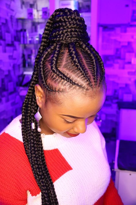 Stitch Lines Braids, Stitch Lines, Box Braids, The Back, Hair Wrap, Black Women, Dreadlocks, Braids, Hair Styles