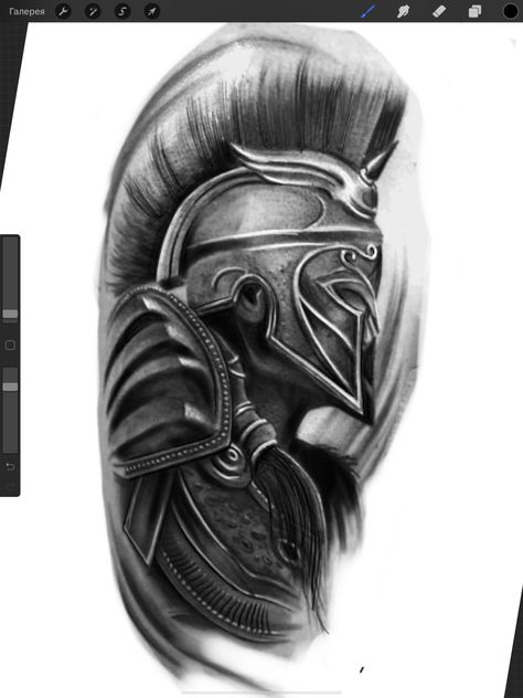 250+ Spartan Tattoos Designs and Ideas (2023) - TattoosBoyGirl Tato Grunge, Spartan Warrior Tattoo, Tato Geisha, Gladiator Tattoo, Soldier Tattoo, Helmet Tattoo, Spartan Tattoo, Men Tattoos Arm Sleeve, Warrior Tattoos