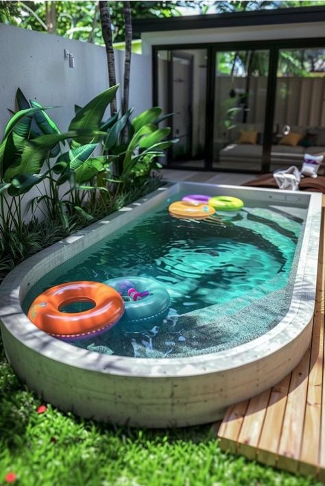 15 Stunning Plunge Pool Ideas for Small yards 41 Spa Pools For Small Yards, Covered Plunge Pool, Mini Plunge Pool, Small Splash Pool Ideas, Plunge Pool Hot Tub Combo, Mod Pool Ideas, Built In Swim Spa, Small Pool And Hot Tub Combo, Small Beach Entry Pool