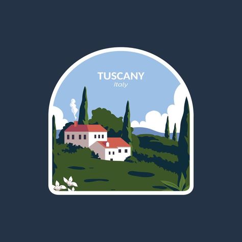 Tuscany Illustration, Tuscany Home, Home Vector, Italy Art, Tuscany Italy, Minimalist Style, Tuscany, Minimalist Fashion, Vector Art