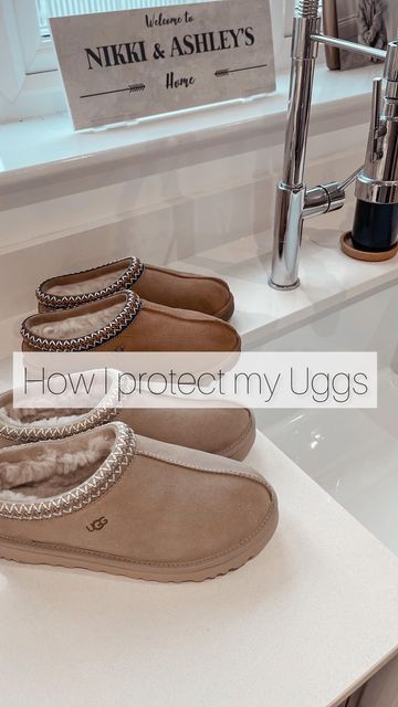 N I K K I 🤍 on Instagram: "How I protect my Uggs, a question I get asked a lot 🤍 Obviously this can also be used on any other footwear not just Uggs 🫶🏼💭 ———————————————— . . . . . . . . #galslovehighstreet #outfitoftheday #trend #fashion #fashioninspo #fashionblogger #fashiongram #wiwt #clothes #fashionpost #streetstyle #streetphotography #lookoftheday #instadaily #ugg #ootd #fashiondiary #instafashion #OOTD #styleinspo #whatiwore #outfitoftheday #tasmanuggs #autumnfashion #tasmansesame #of Outfit Inspo With Ugg Tasman, Ugg Protection Spray, Style Tasman Uggs, Outfits To Wear With Ugg Tasman Slippers, How To Waterproof Uggs, What To Wear With Uggs, How To Style Ugg Tasman Slippers, Tasmanian Uggs, How To Style Tasman Uggs