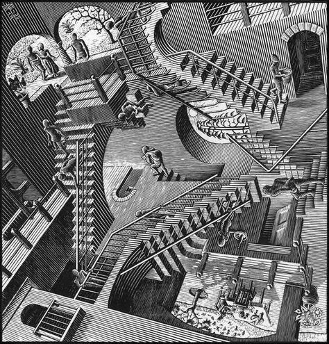 MC Escher More Mc Escher Art, Escher Art, Mc Escher, Optical Illusions Art, Illusion Art, Art And Illustration, 판타지 아트, Ex Libris, Book Plates