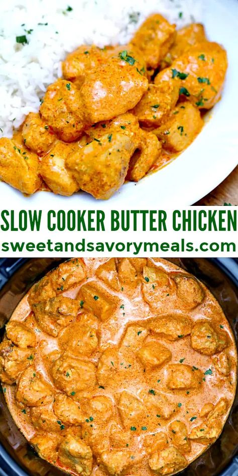 Roast Instapot, Slow Cooker Indian, Roast Sandwiches, Slow Cooker Butter Chicken, Comidas Keto, Indian Butter Chicken, Savory Meals, Crockpot Dishes, Best Slow Cooker