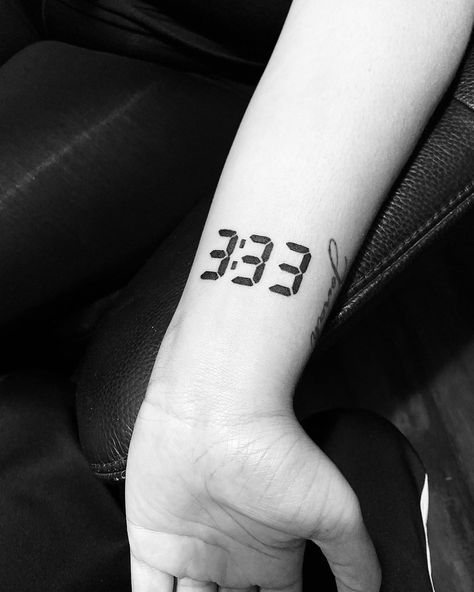 Cute 333 Tattoo, 333 Angel Number Tattoo Fonts, Unique 333 Tattoos, 333 Tattoo Ideas Font, 333 Tattoo On Wrist, 333 Tattoo Ideas, 33 Angel Number, 333 Tattoo, Angel Number Meanings