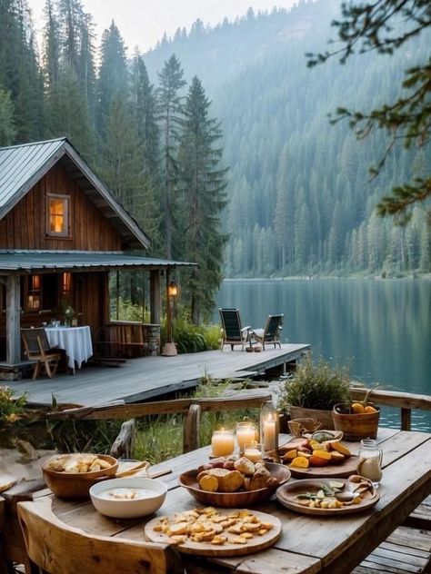 Cozy Lake House Lakeside Cottage, Lake Cabin Aesthetic, Summer Cabin Aesthetic, Cabin In The Woods Aesthetic, Lake House Aesthetic, Cabin Summer, Cabin Aesthetic, Romantic Cabin, Cabin Life