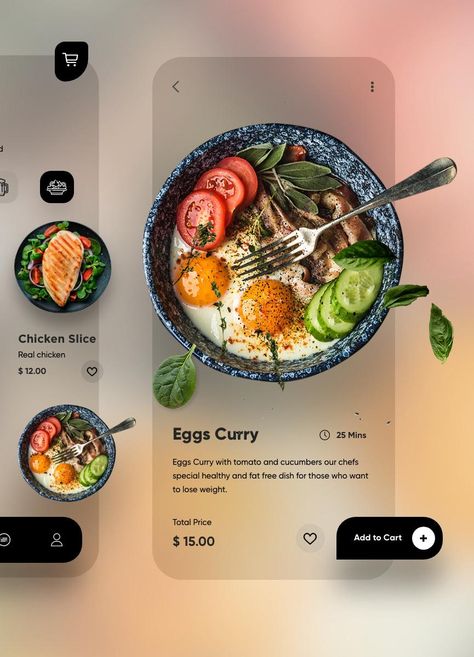 Japanese Ux Design, Food Ui Design, Blog Ui Design, Food App Design, Ui Design Ideas, Ux Ui Design Inspiration, Blogs Design, Food Website Design, Application Ui Design