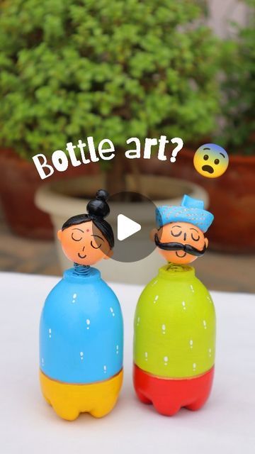 Waste Material Project, Best From Waste Ideas, Waste Bottle Craft, Bottle Art Projects, Diwali Painting, Plastic Bottle Crafts Diy, Craft From Waste Material, Easy Art For Kids, Quick And Easy Crafts