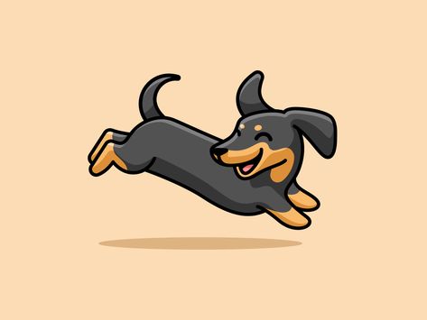 Pug Peeing by Alfrey Davilla | vaneltia on Dribbble Cute Drawings Dog, Dog Draw, Sausage Dog Cartoon Drawing, Dachshund Dog Illustration, Daschund Illustration Cute, Kawaii Dachshund, Dachshund Wallpaper, Dachshund Drawing, Arte Dachshund