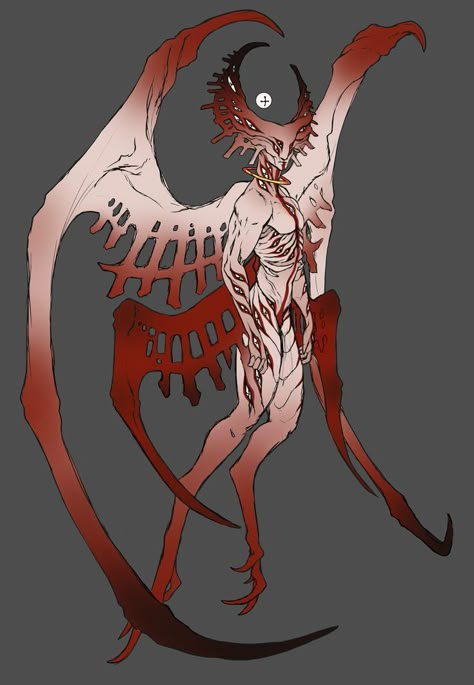 Mythical Monsters, Ange Demon, Monster Concept Art, Demon Art, Fantasy Creatures Art, Mythical Creatures Art, Monster Design, Creature Concept Art, Monster Art