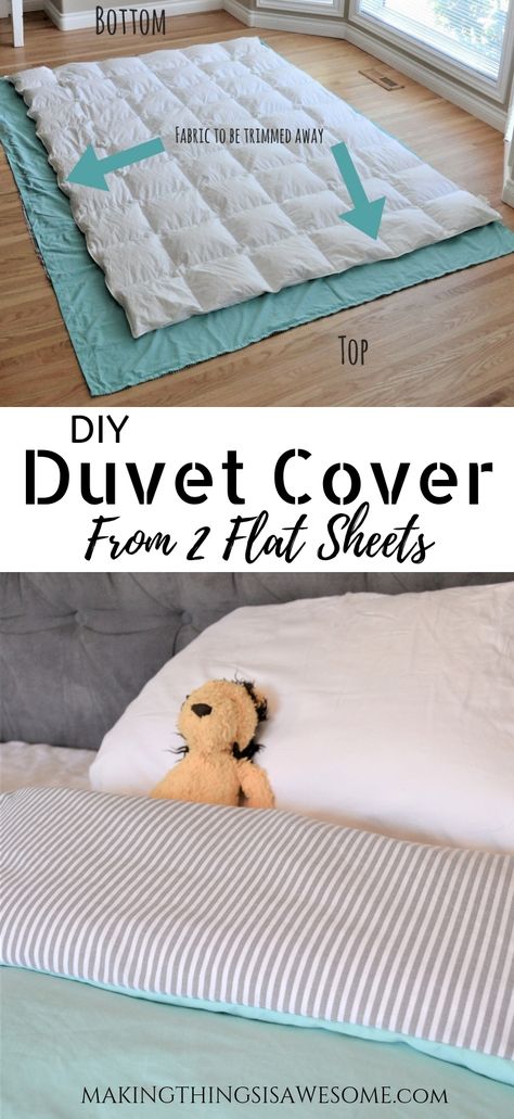 Couture, Duvet Cover Tutorial, Diy Duvet, Duvet Cover Diy, Sew Projects, Beginner Sewing Projects Easy, Sewing Projects For Kids, Leftover Fabric, Baby Diy