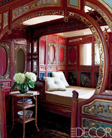 Wedding Bed, Bg Design, Caravan Interior, Asian Homes, Guest Room Decor, Bedroom Red, Hamptons House, Bohemian Bedroom, Elle Decor