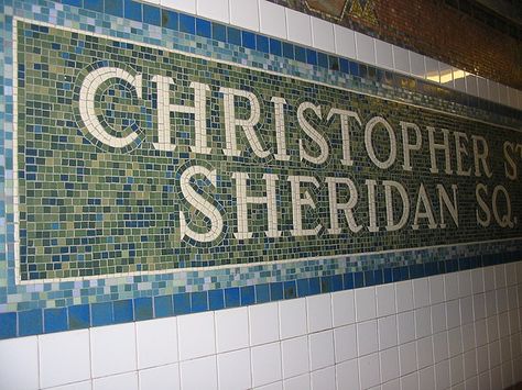 NYC Subway mosaic by amysjcksn, via Flickr Entry Tile, Subway Sign, Home Nyc, Byzantine Mosaic, Places In New York, New York Subway, Nyc Subway, Subway Art, Nyc Restaurants