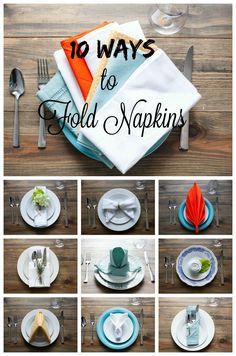 Ways To Fold Napkins, Napkins Fold, Diy Napkin Folding, Napkin Folding Tutorial, Fancy Napkin Folding, Easy Napkin Folding, Cloth Napkin Folding, Paper Napkin Folding, Creative Napkins